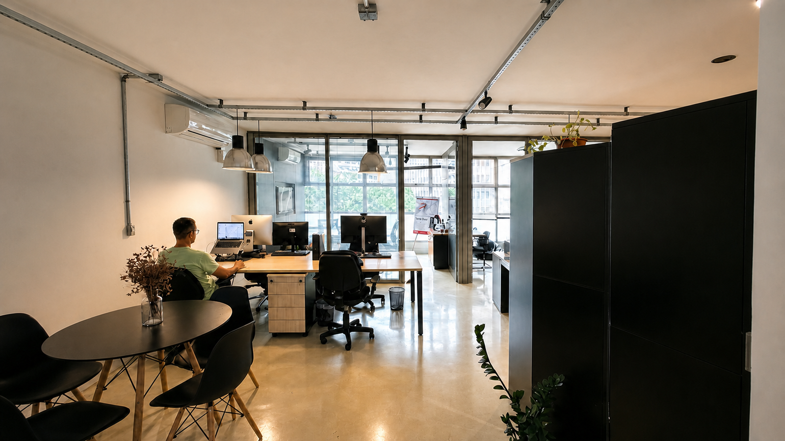 Detalhe do espaço de trabalho do WORKSPACE